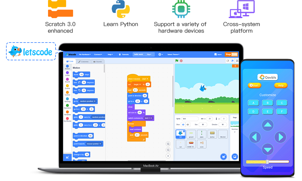 Crwobit kits support letscode