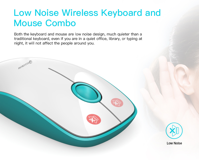 low noise wireless keyboard