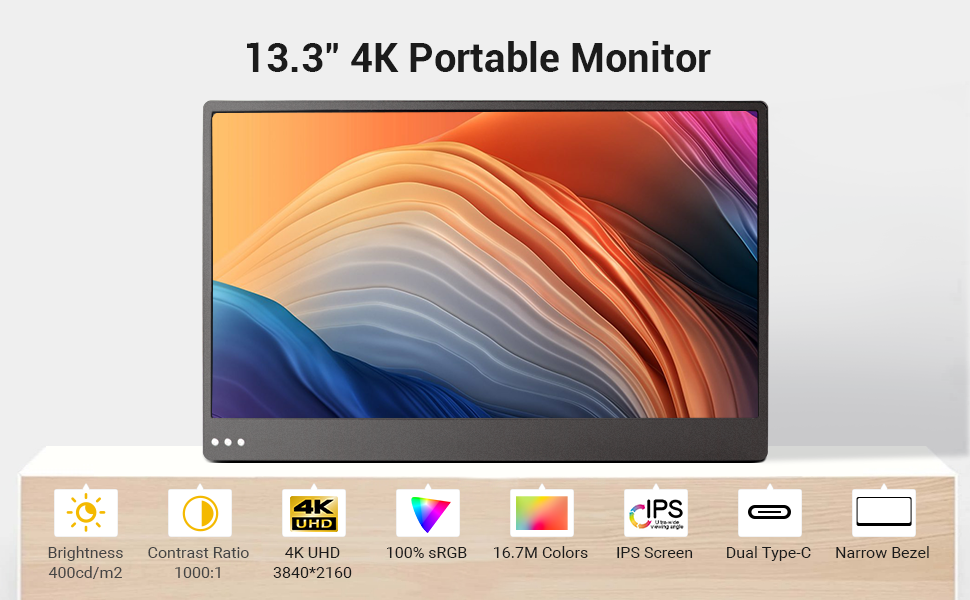 13.3" 4k UHD monitor