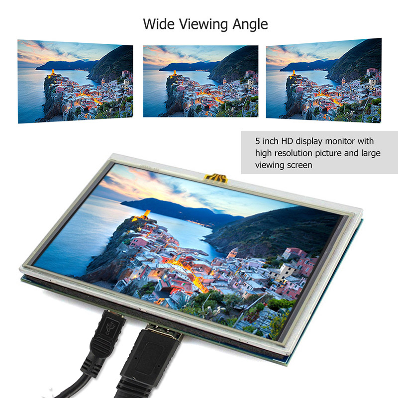 5 inch touch display with wide viewing angle