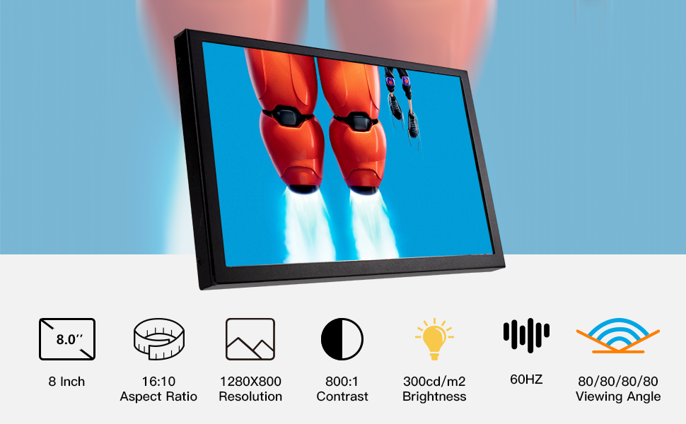 8 inch portable LCD