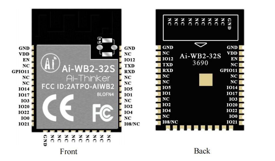 pin definition of AI-WB2-32S Module