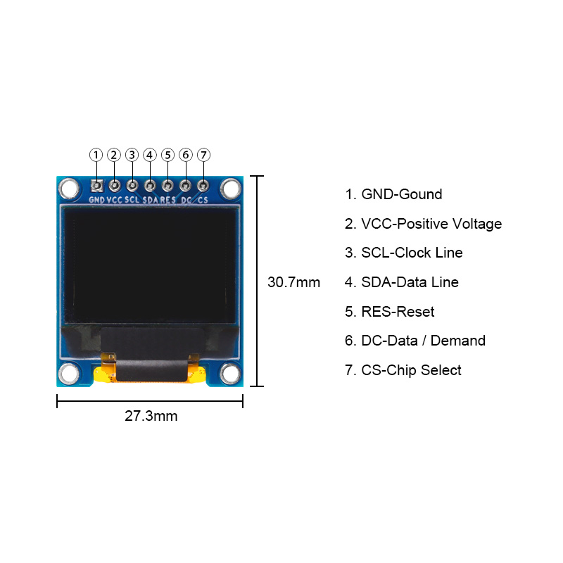 thumbnail image 2 of 0.95 Inch 7-Pin Full Color 65K Color SSD1331 SPI OLED Display Module For Arduino 2 of 5