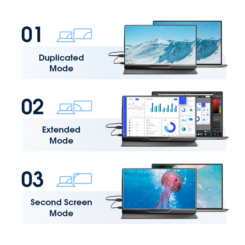 15.6 inch portable monitor with multuple modes