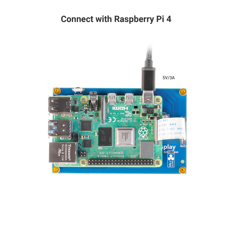 4.3 inch touchscreen display connect with Raspberry Pi