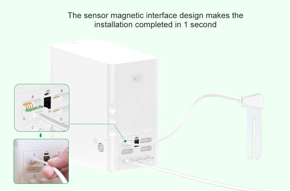 moisture sensor cable connect with Growcube