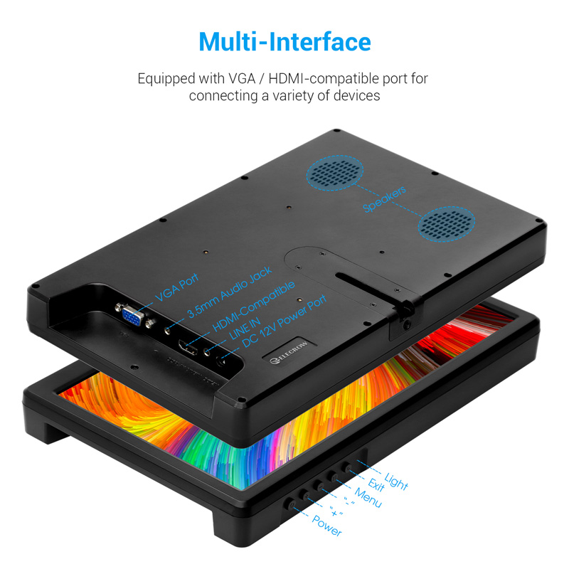 11.6 inch monitor with multi-interface