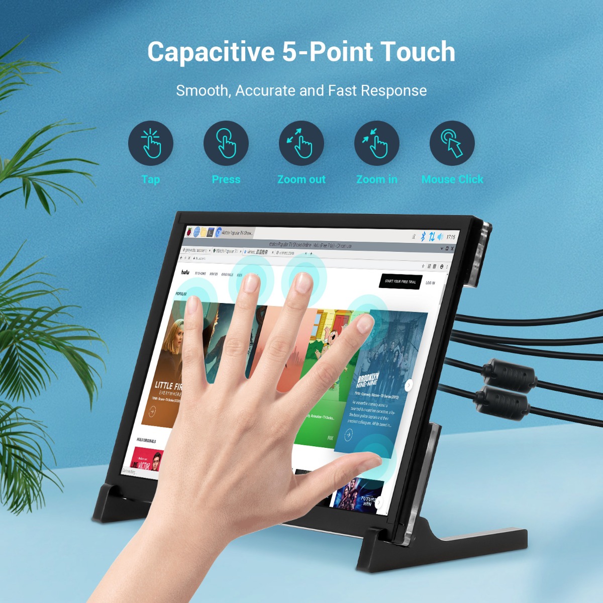 10.1 inch touchscreen with 5 points touch