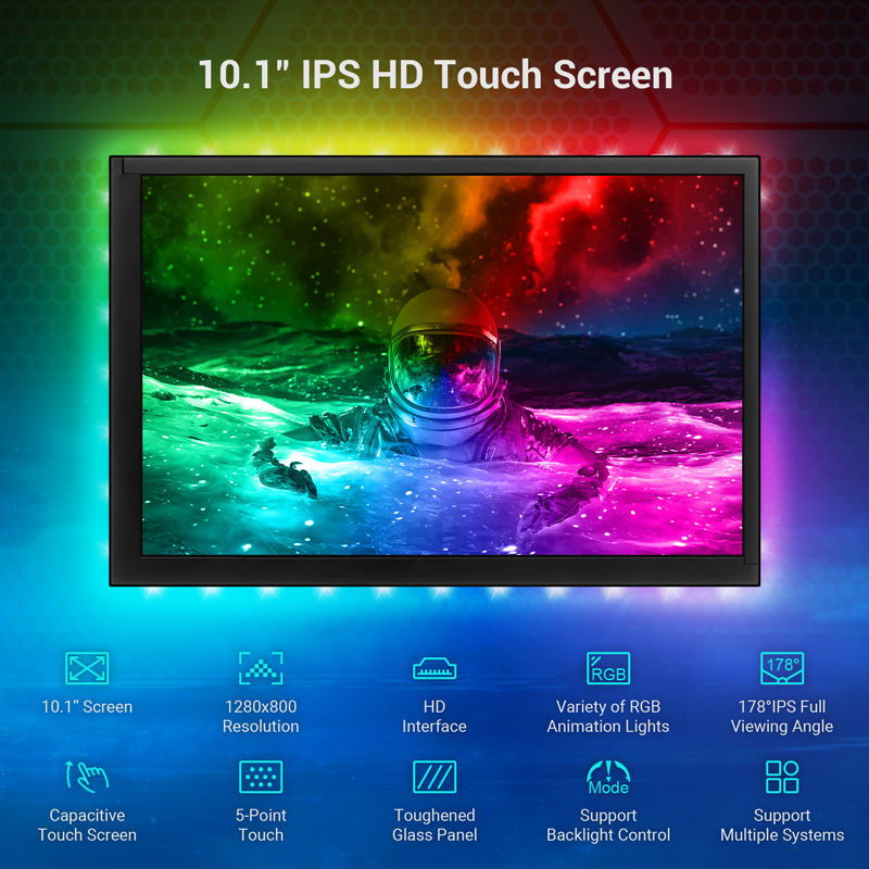 10.1 IPS Touchscreen 1080P monitor
