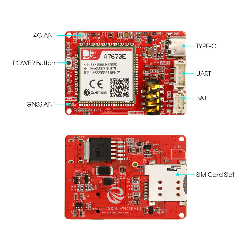 A7670E 4G Module interface details