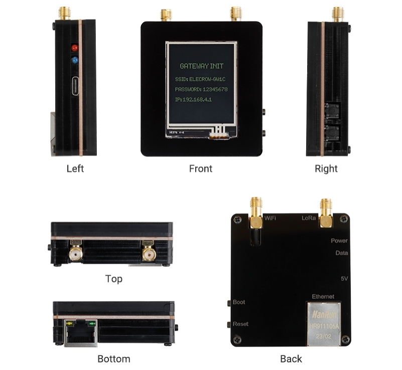 front and back side of LoRaWan Gateway