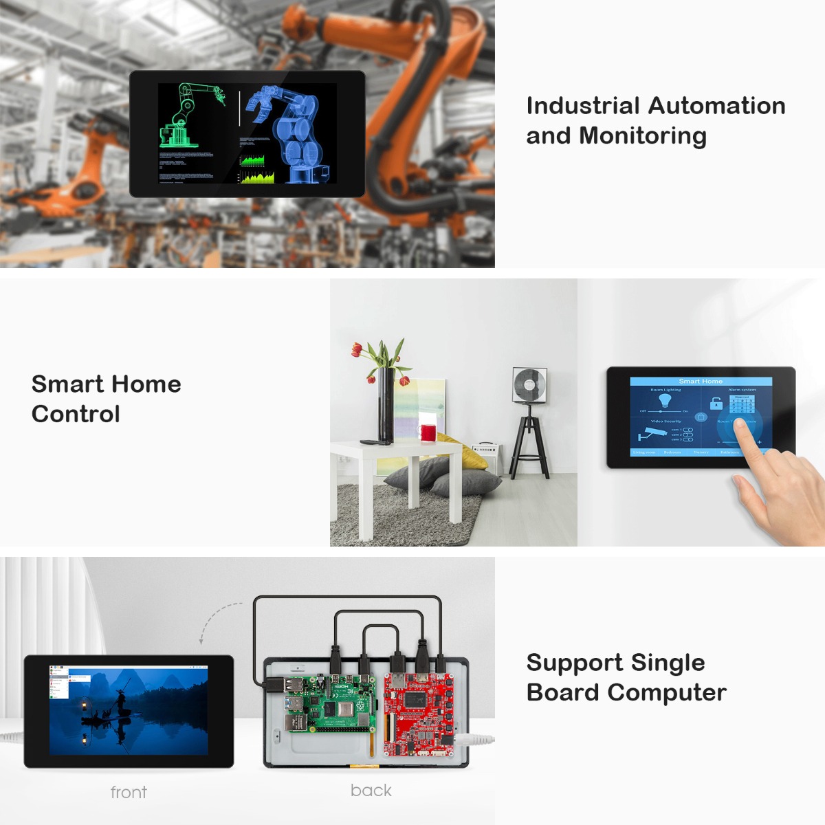 7 inch touch monitor applications