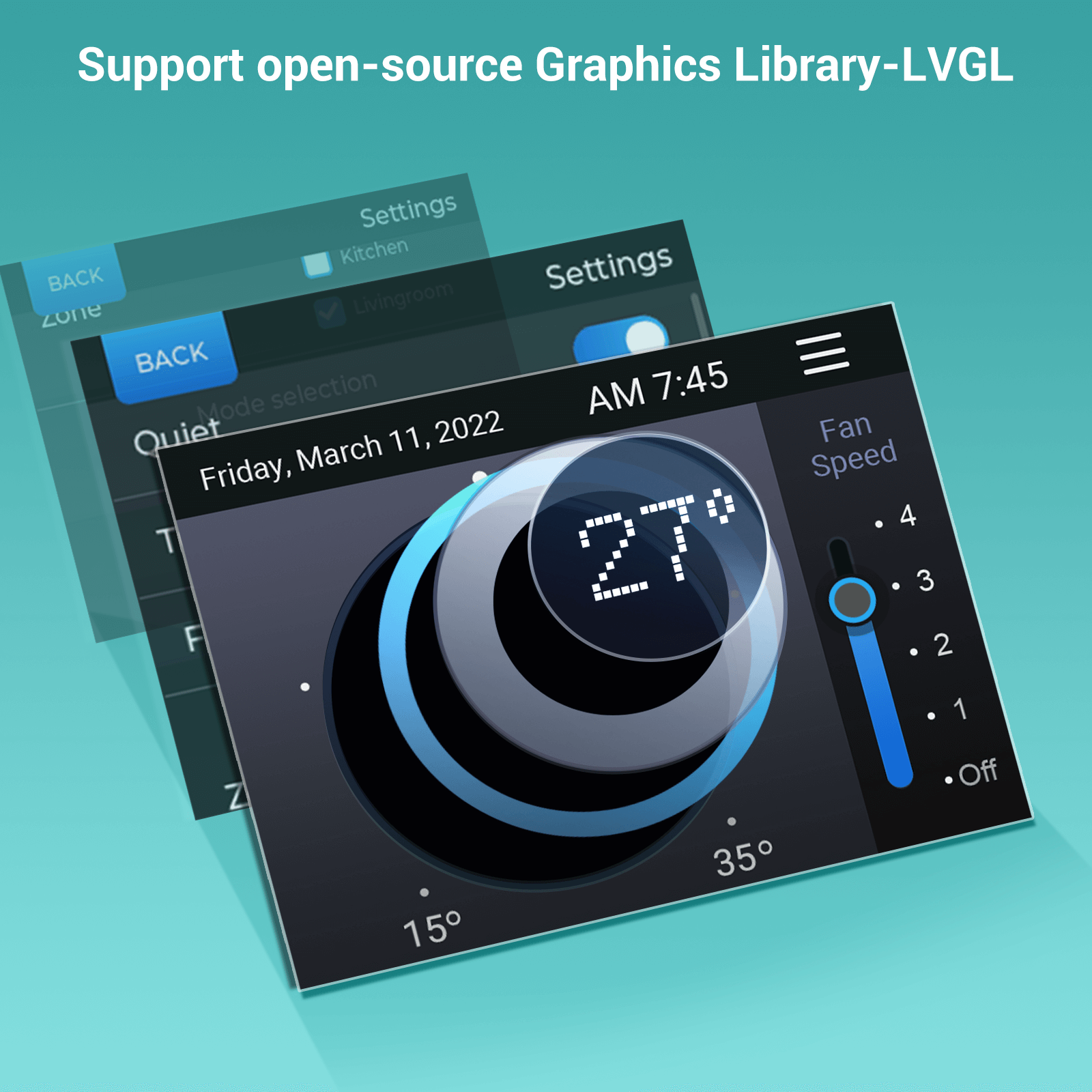 2.8 inch tft touch screen support lvgl