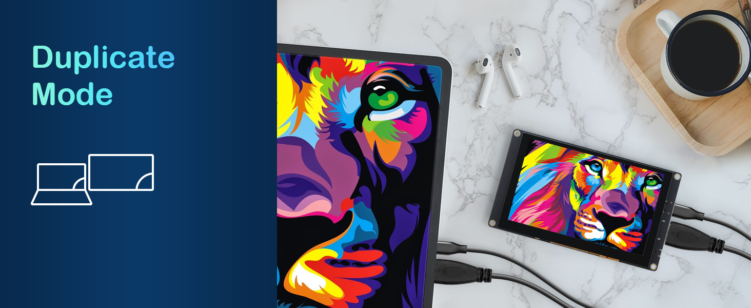 duplicate mode of 5 inch display