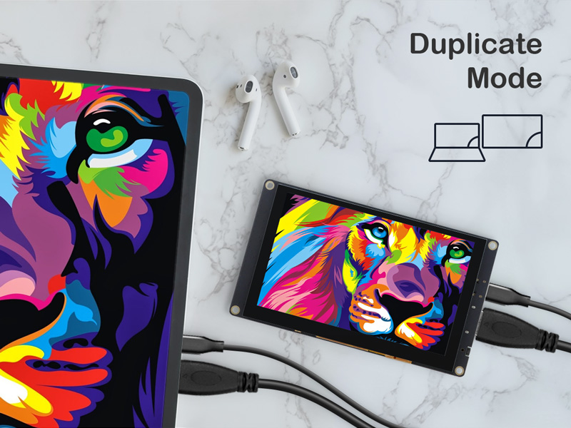 duplicate mode of 5 inch display