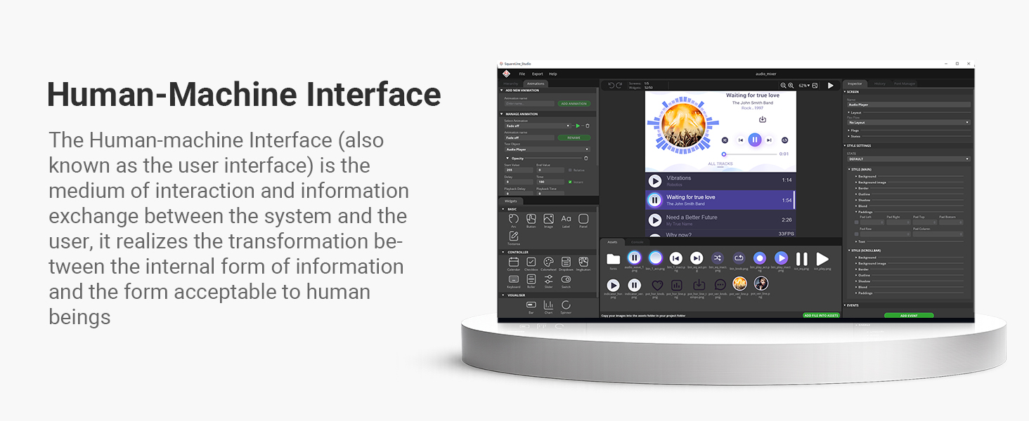 ESP32 HMI display support suqareline studio
