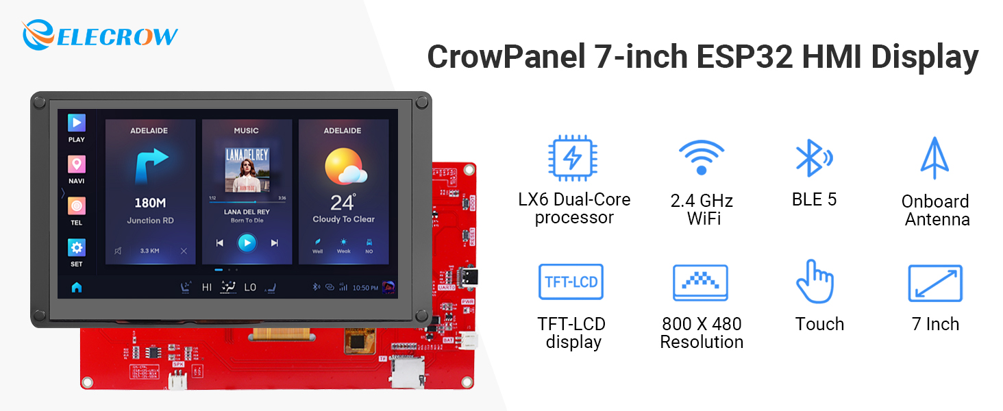 7.0 HMI touch screen module