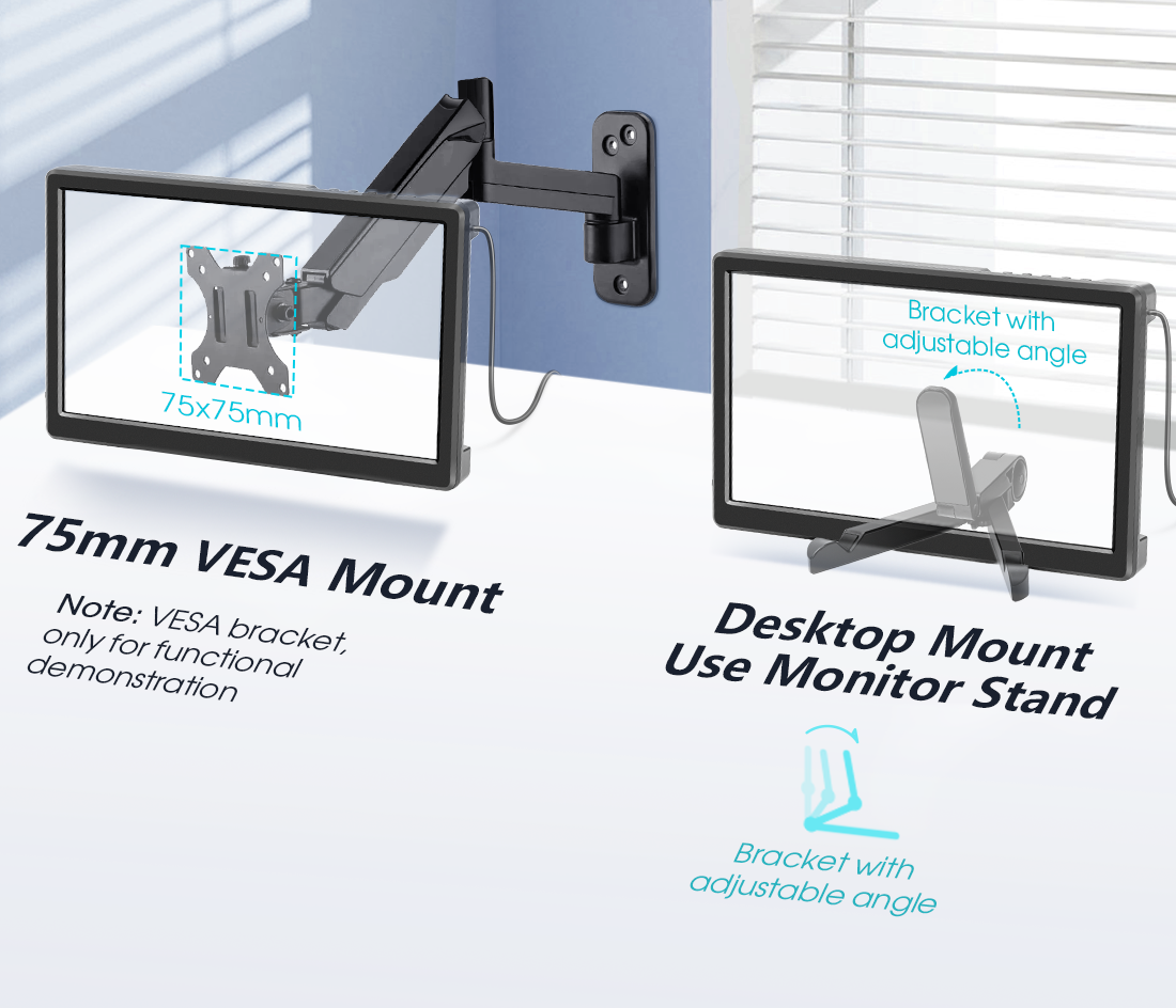 11.6 inch touch monitor supports VESA