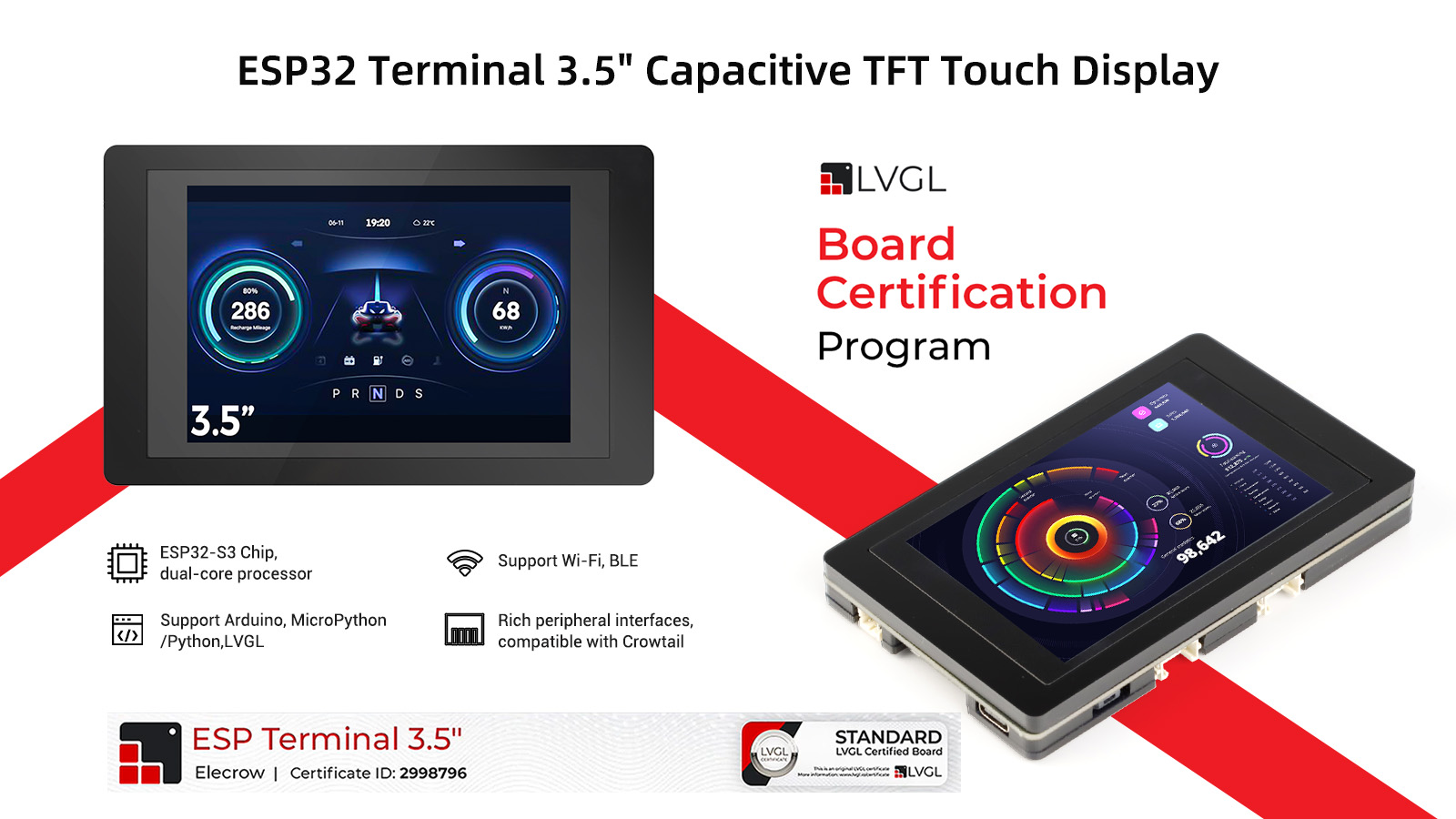 ESP32 S3 display with LVGL