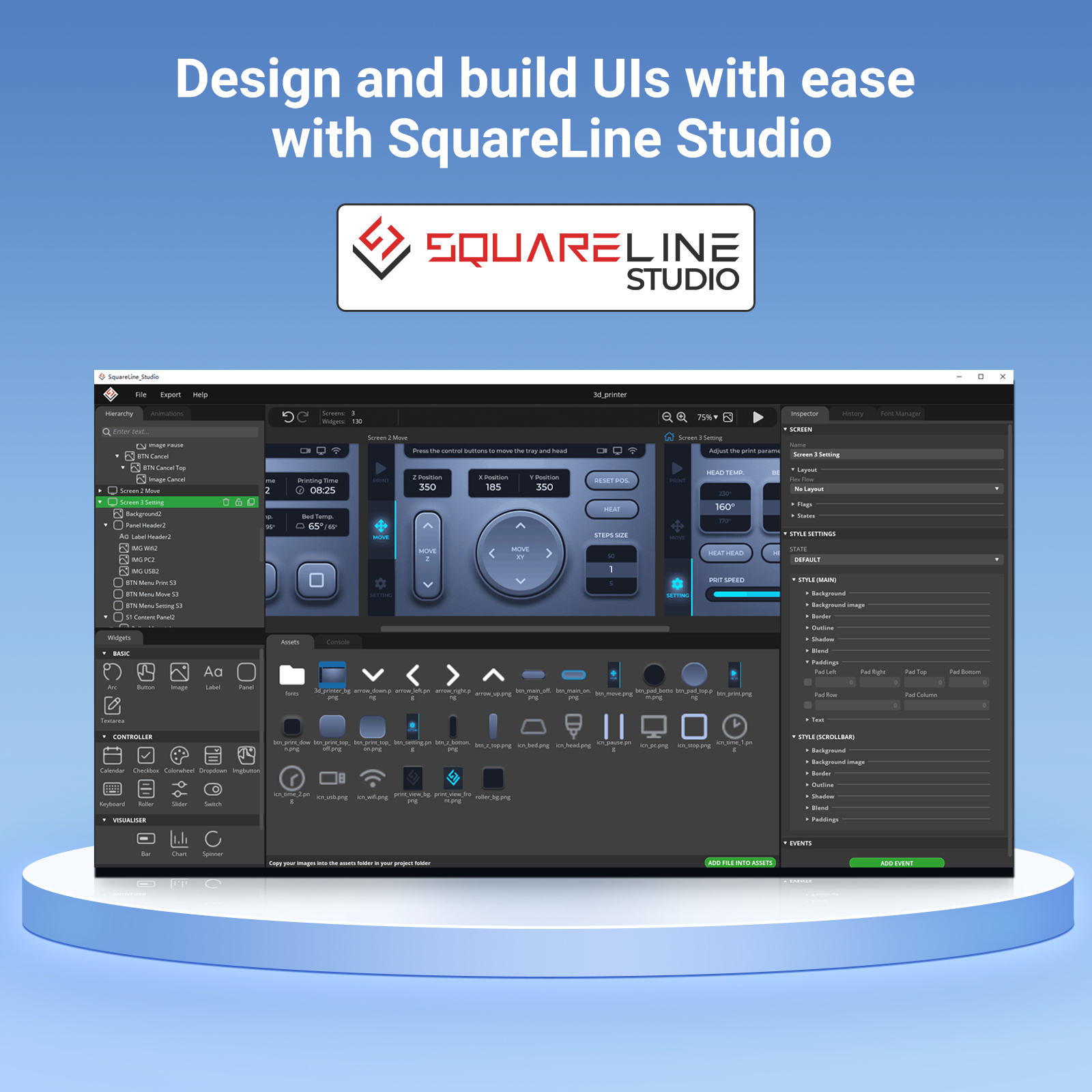 ESPs3 camera module support squareline