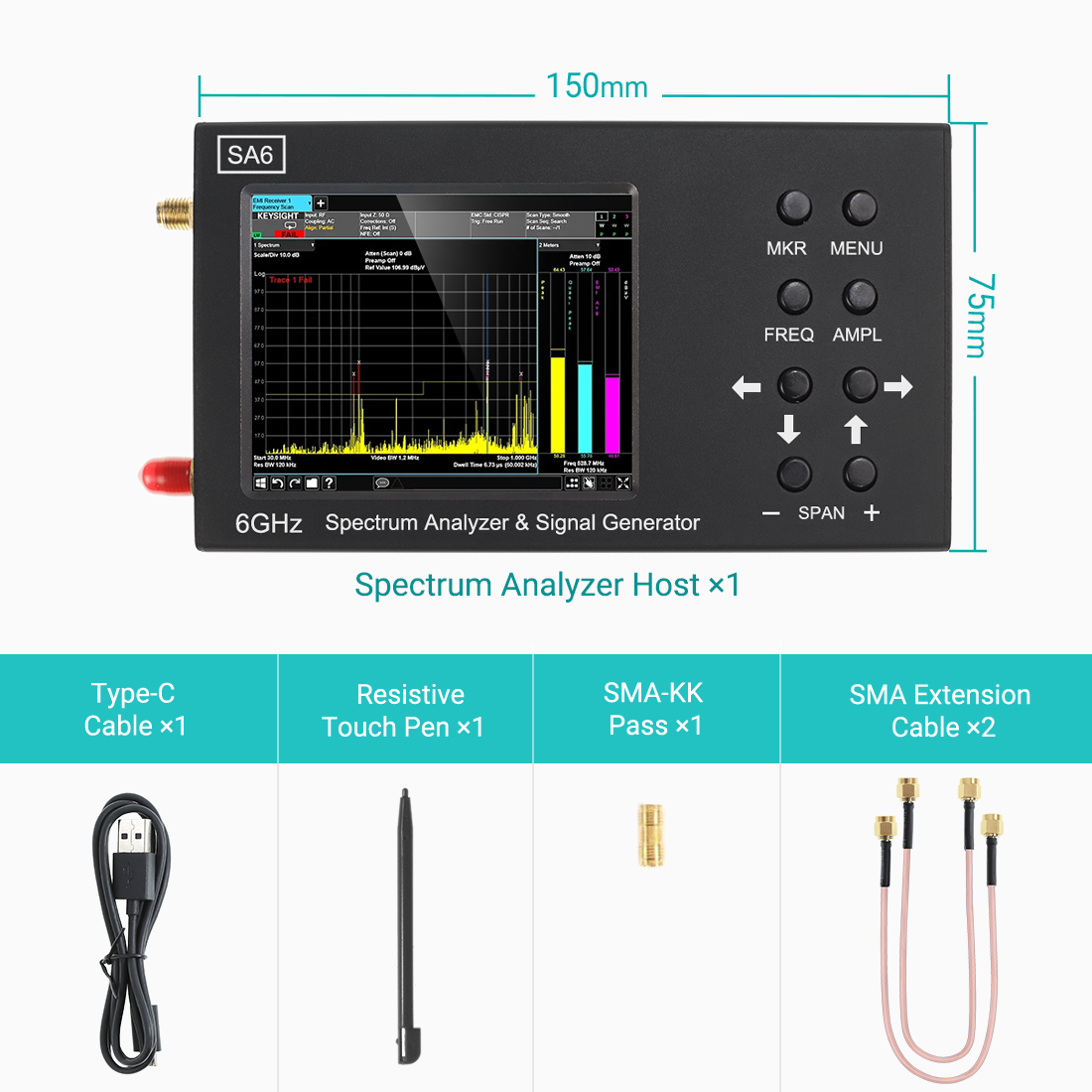 dimension size of Spectrum Analyzer