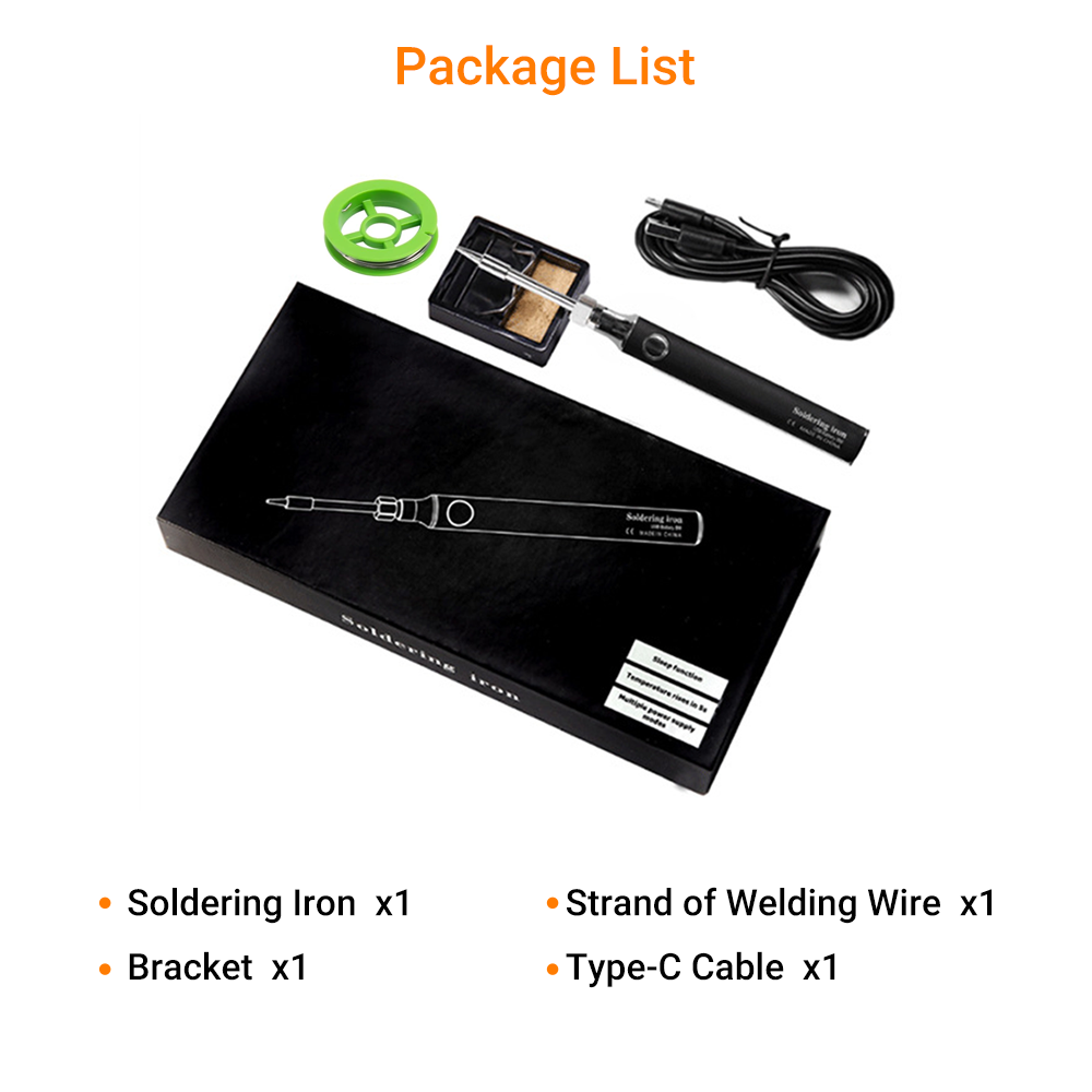 package list of cordless soldering iron kit