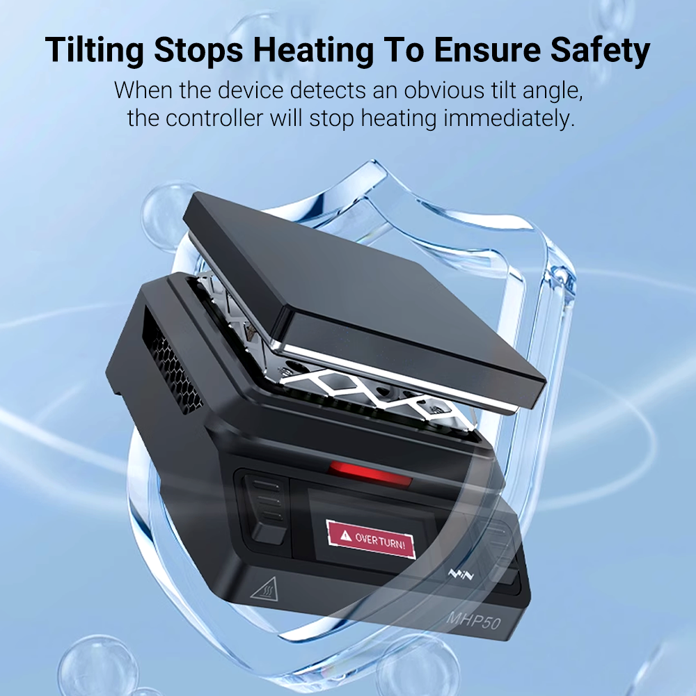 tilting protection of mini hot plate preheater