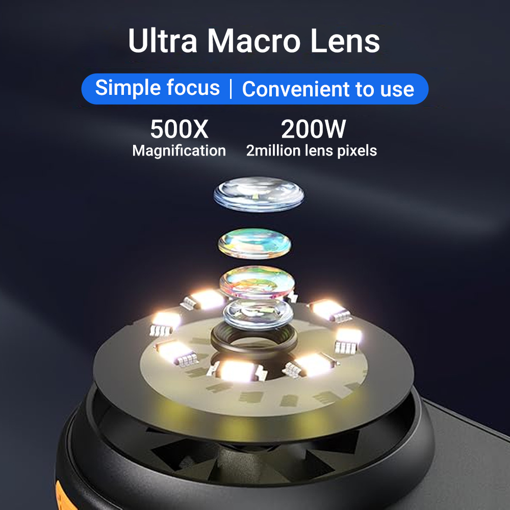 portable digital microscope with ultra macro lens