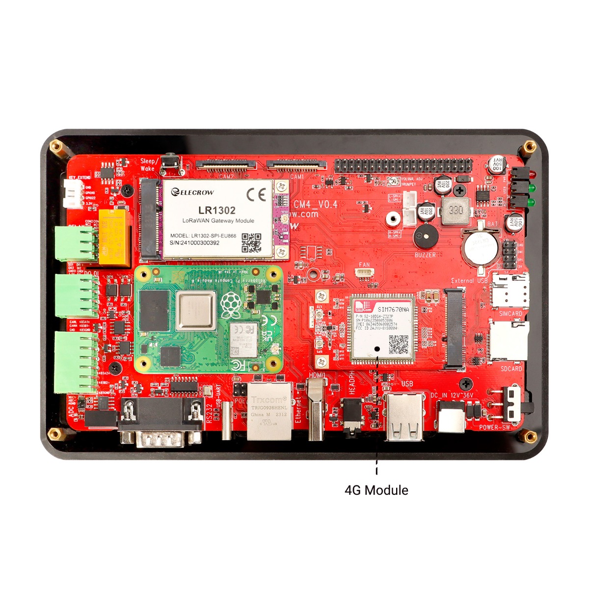 4G module connect with 7inch Pi Terminal