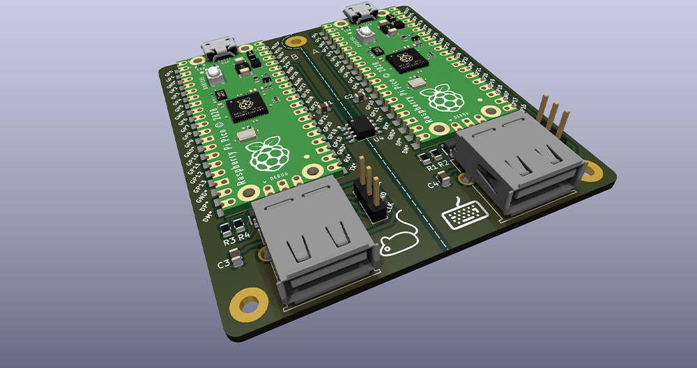 deskhop-assembled pcb