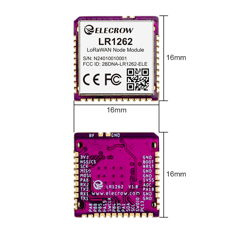 LR1262 Lora Node dimension