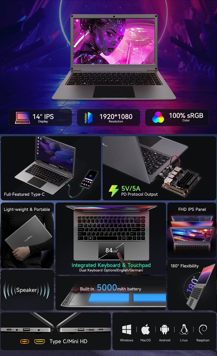 Corwview Note-All in one portable Monitor Feature