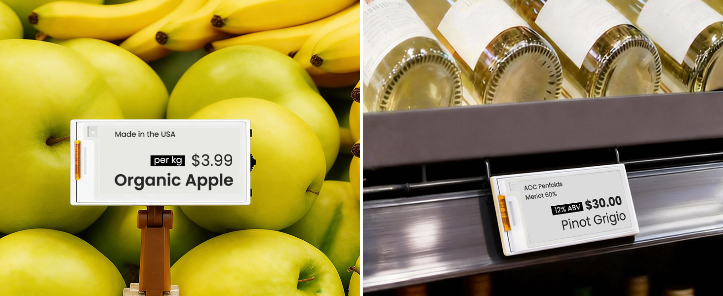 2.13inch HMI E Paper display used in supermarkets
