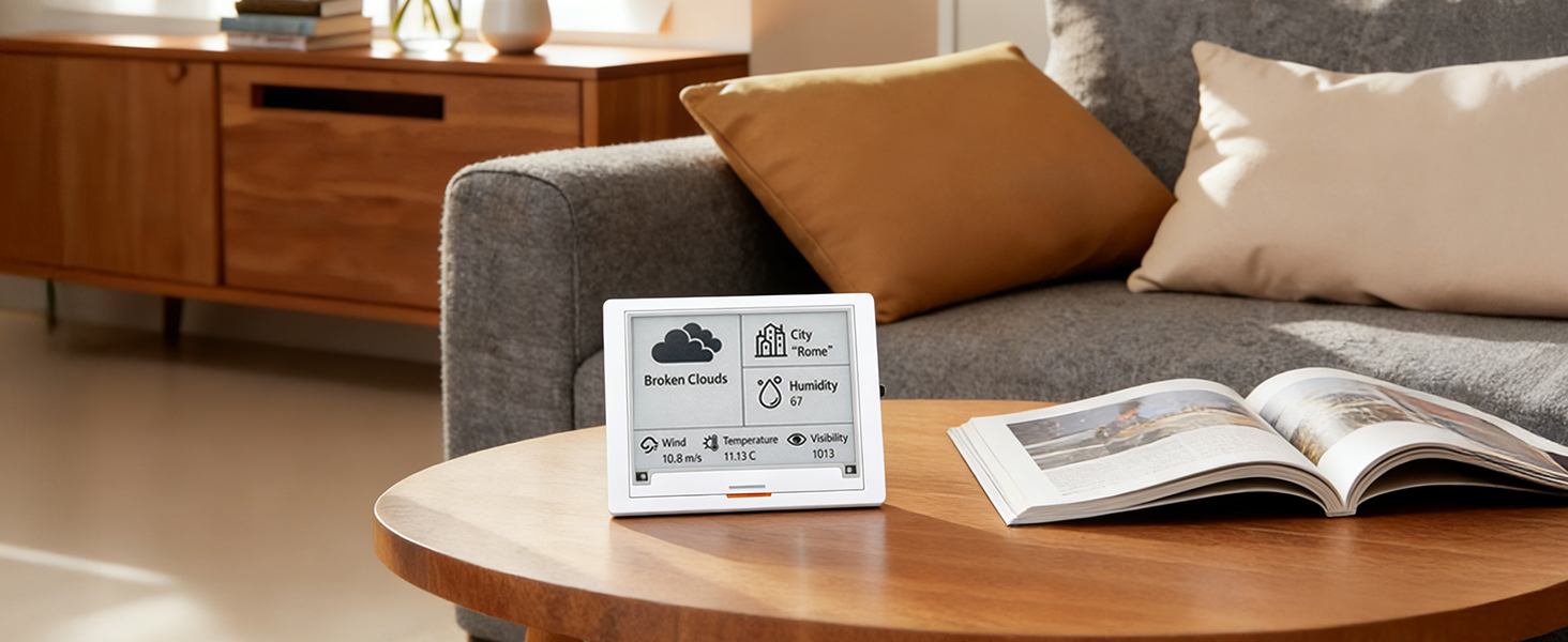 4.2 inch ESP32 HMI E-paper Display used for smart home control panel