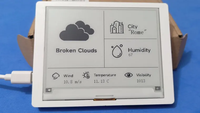 E-Paper Display for Real-Time Weather Information