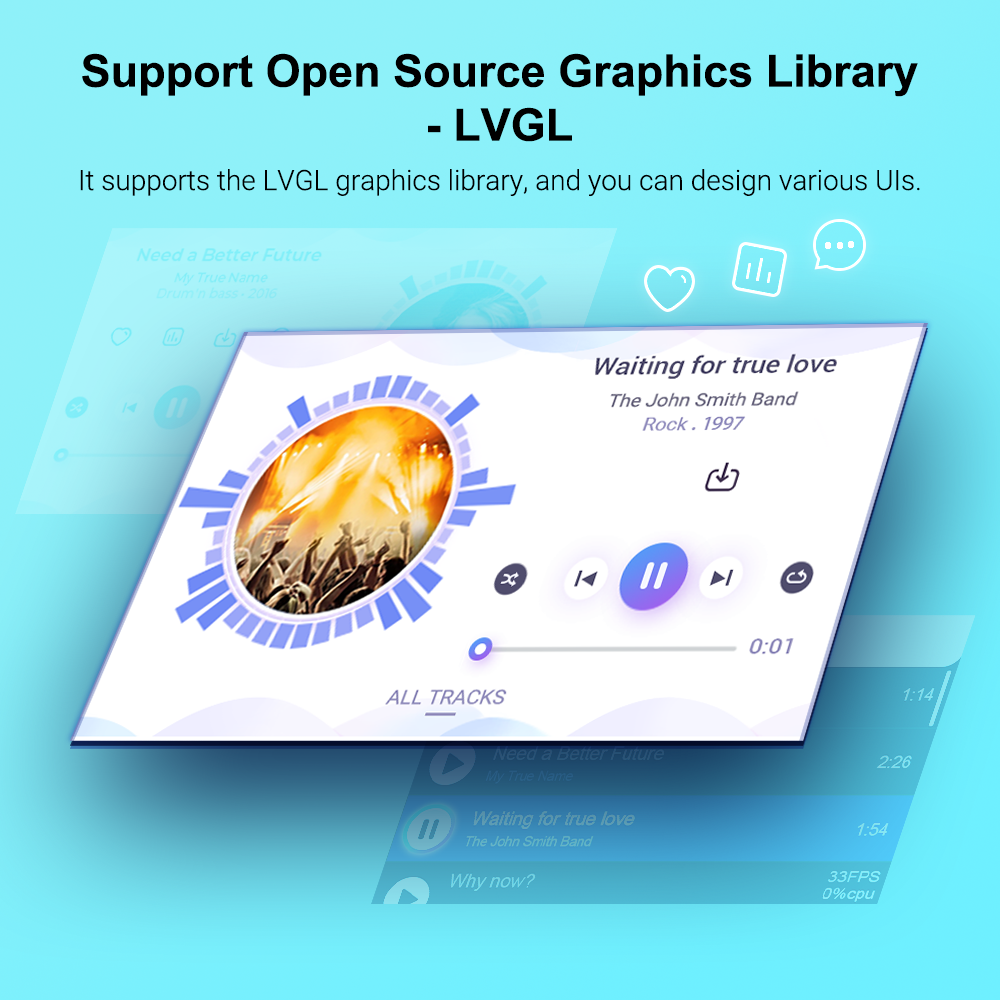 Crowpanel advance 4.3inch display support LVGL