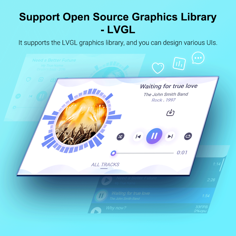 Crowpanel advance 4.3inch display support LVGL