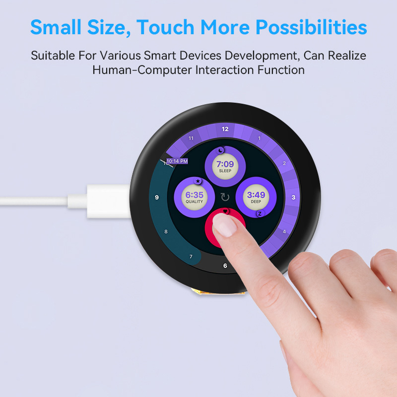 1.28 inch round ESP32 HMI display with capacitive touch