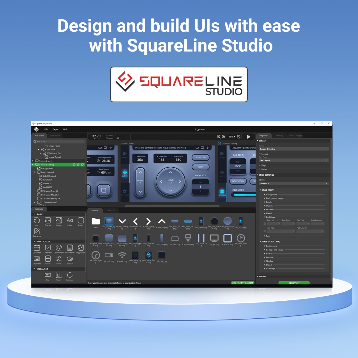 Design and build UIs with ease with SquareLine Studio