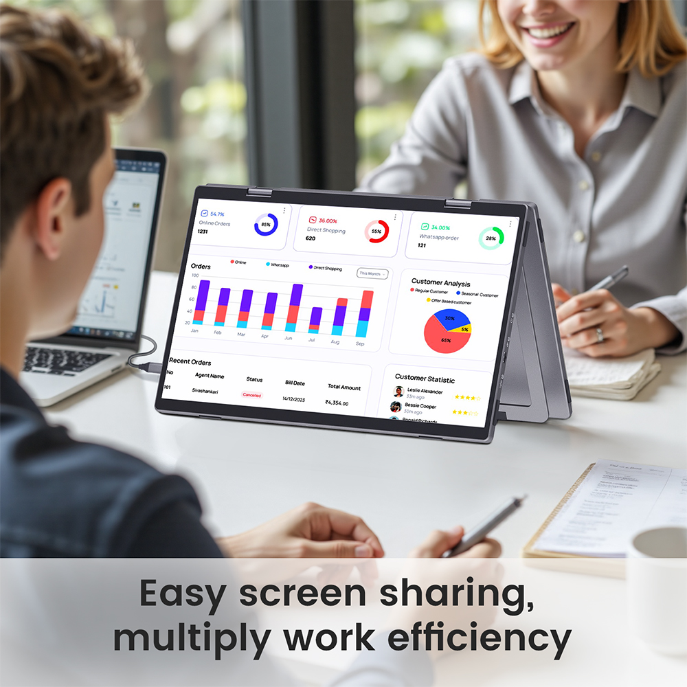 CrowView Yoga is an easy screen for sharing, multiply working efficiency.