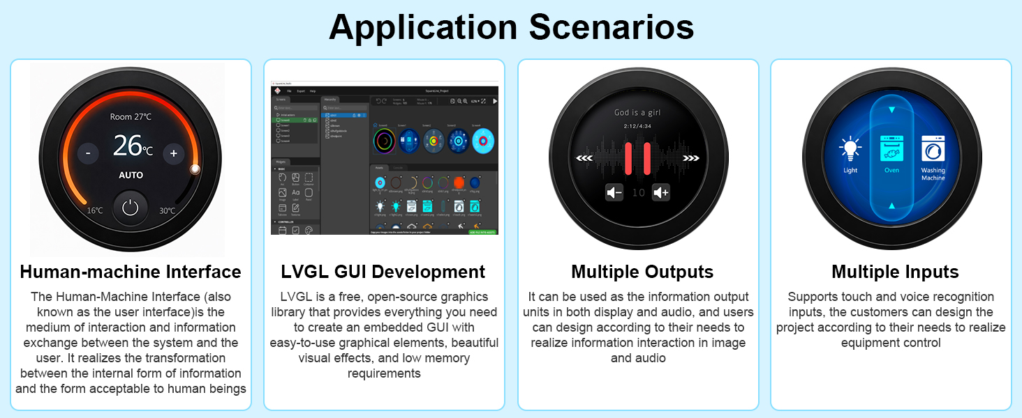 applications of 2.1inch ESP32 Rotary display