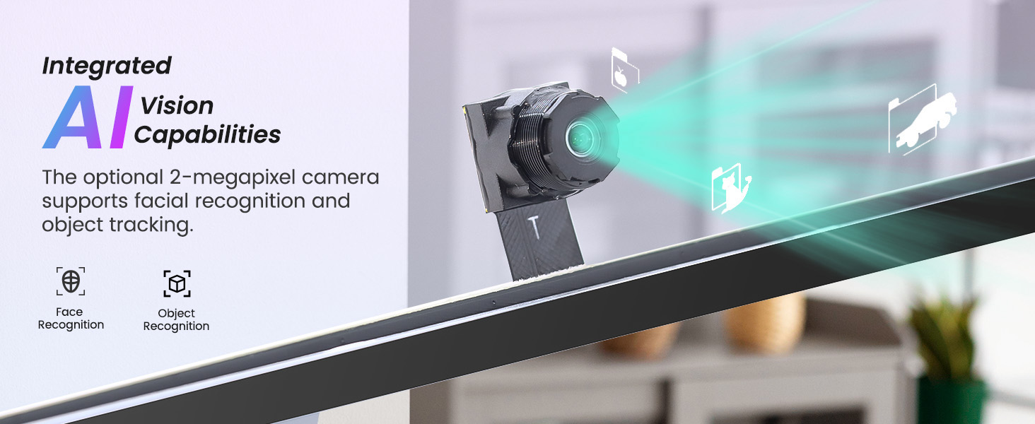 The optional Camera provides AI Vision capabilities