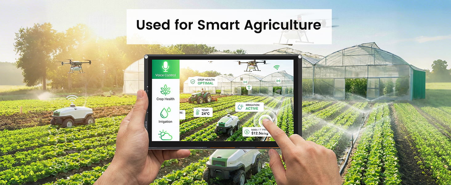 ESP32-P4 10.1inch HMI display can be used for smart agriculture