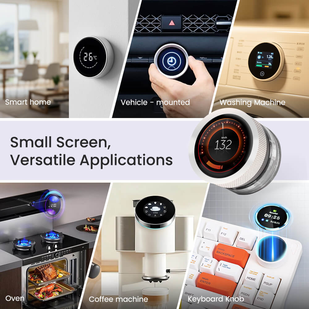 applications scenatios of 1.28 inch rotary knob screen