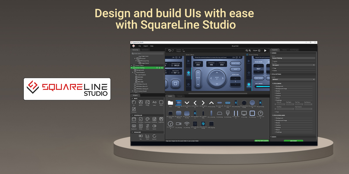 ESP32 2.8inch HMI Display supports squareline studio