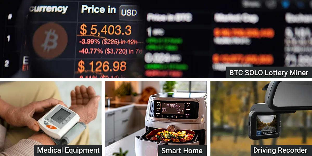 multiple applications of 2.8inch Miner LCD Display