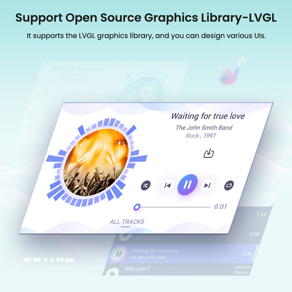 CrowPanel Advance 2.4“ ESP32 AI Display support LVGL