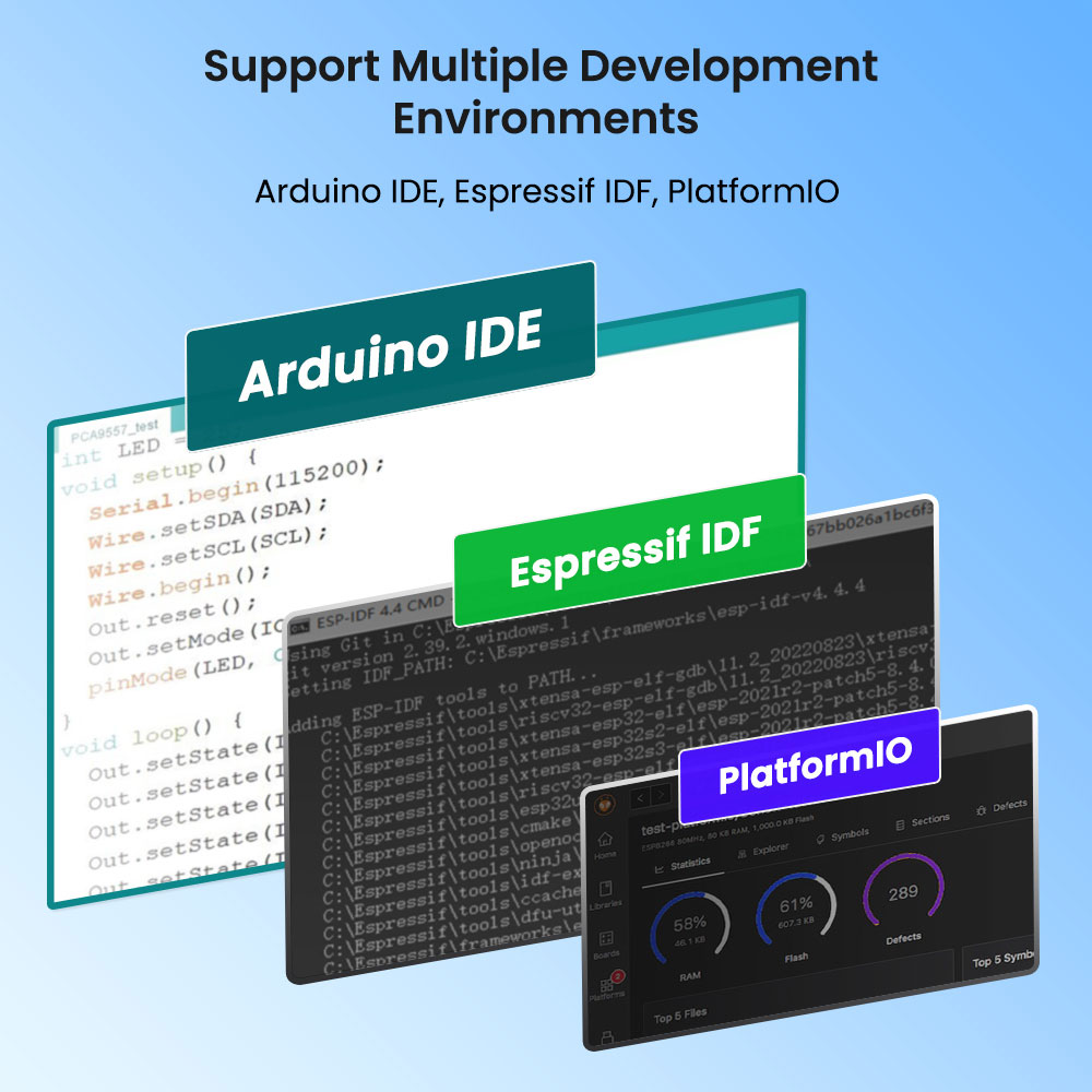 ESP32 Advance 3.5inch HMI Touchscreen support multiple development environments