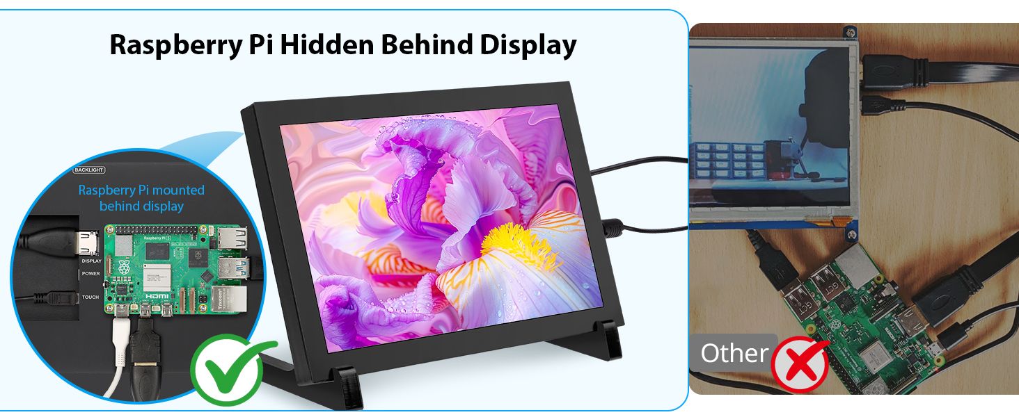 8 inch portable monitor with mounting holes