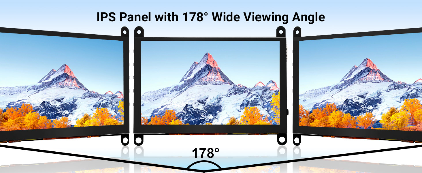5inch display support wide viewing angle